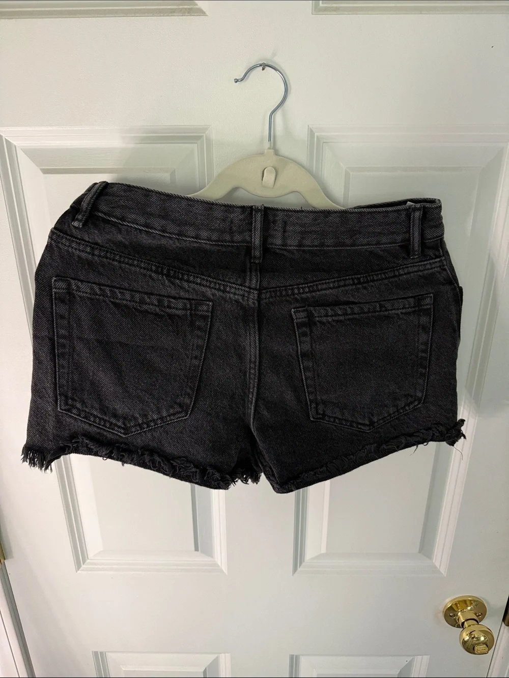 PacSun Black Festival Denim Cutoff Shorts